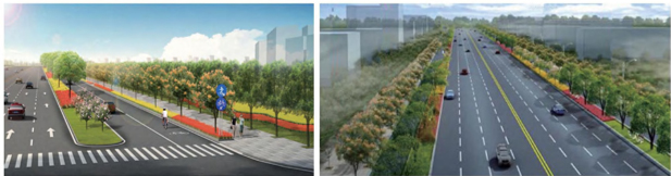 迎賓景觀大道（廣福路）官渡區(qū)“春城花都”